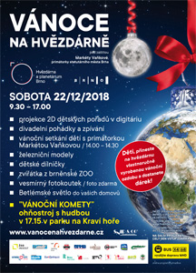 Program Vánoce na hvězdárně 2018